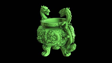 dragon incense burner-loop rotation