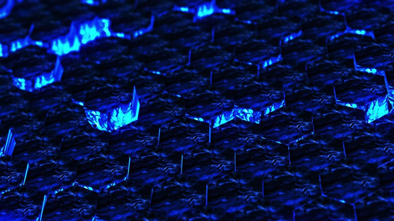 animación hexagonal abstracta patrón multicolor concepto suave de 4k