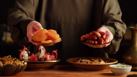 woman holding dried fruits