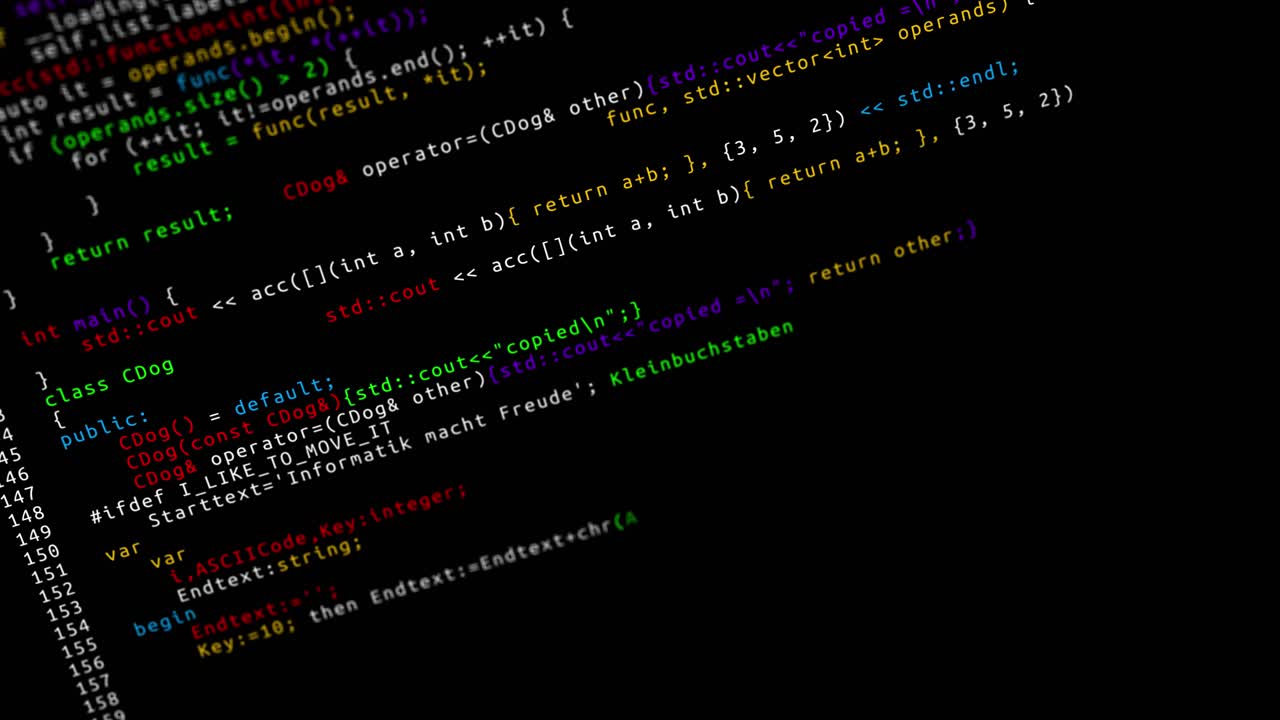 Programming computer code coding process for filling an empty screen loop animation network security