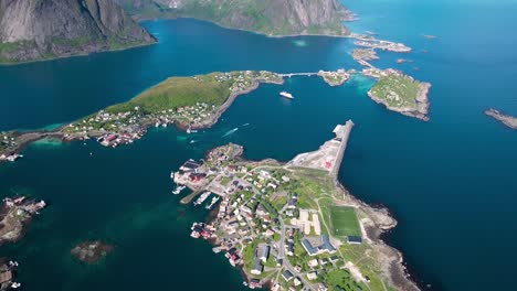 Imágenes-Aéreas-De-Las-Islas-Del-Archipiélago-Lofoten