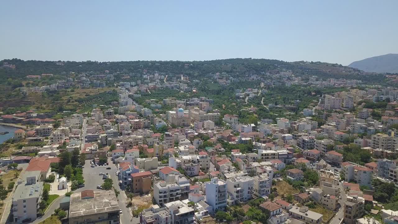 vista panorámica del barrio de chalepa en chania, creta