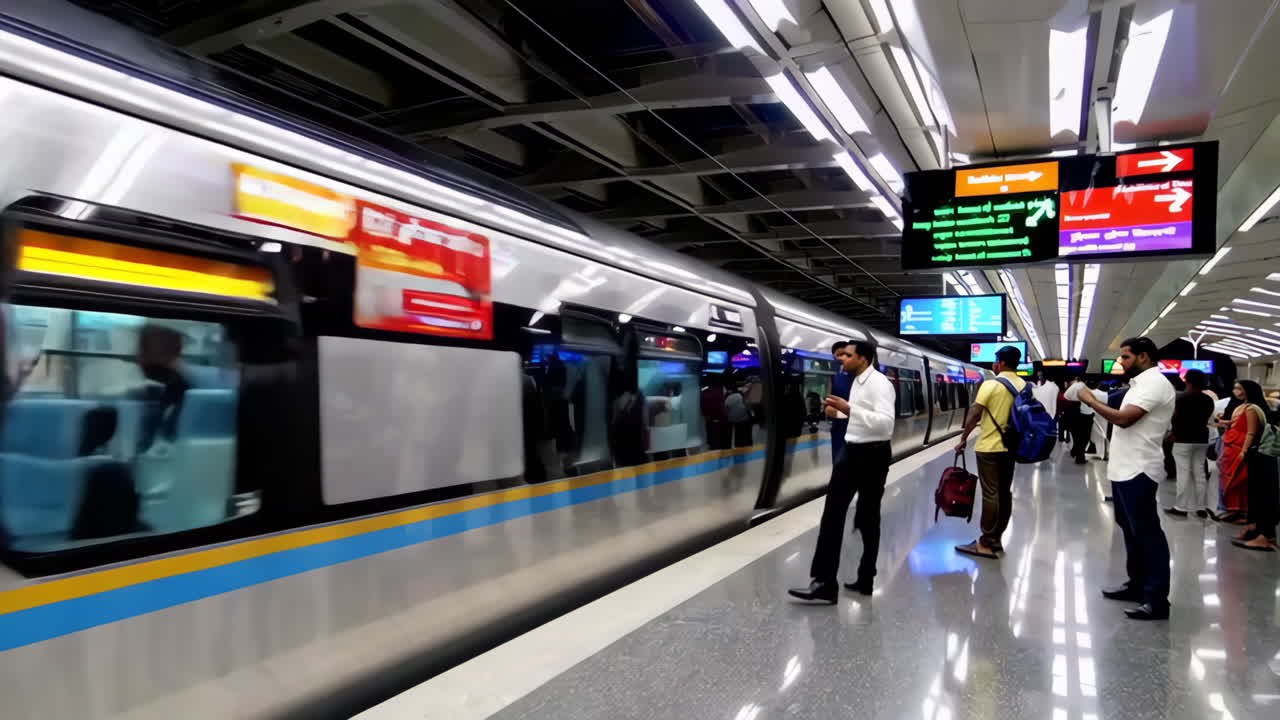 지하철 역 장면