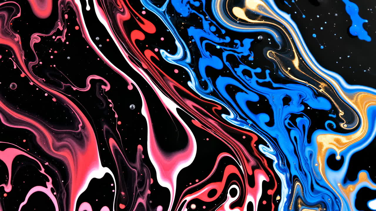 Abstract Fluid Art with Vibrant Colors