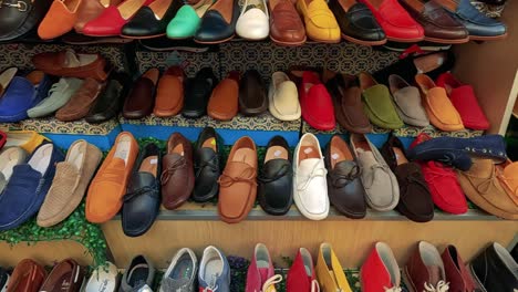 vibrant shoes and bags on display in sorrento