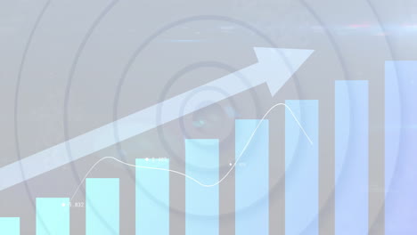 Animation-Von-Statistiken-Und-Datenverarbeitung-Vor-Kreishintergrund