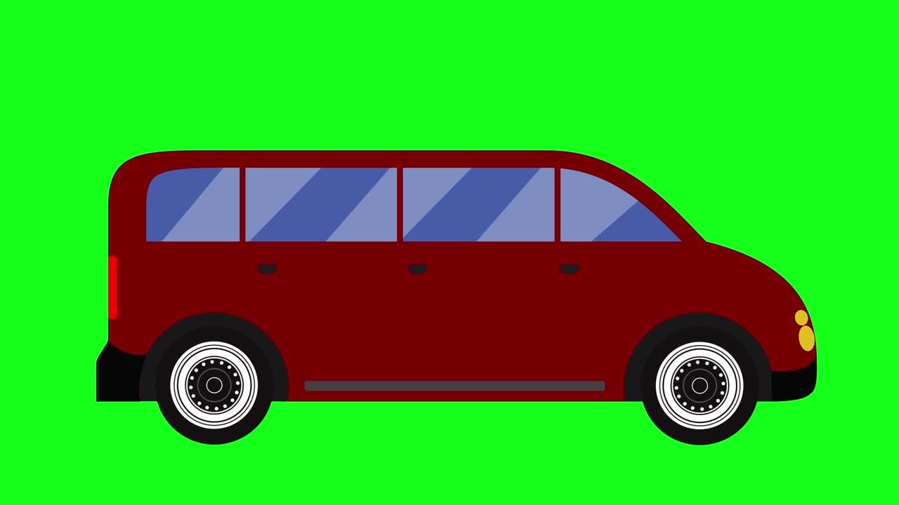 animación de coche en funcionamiento, tecla de croma de pantalla verde, elemento de fuente gráfica