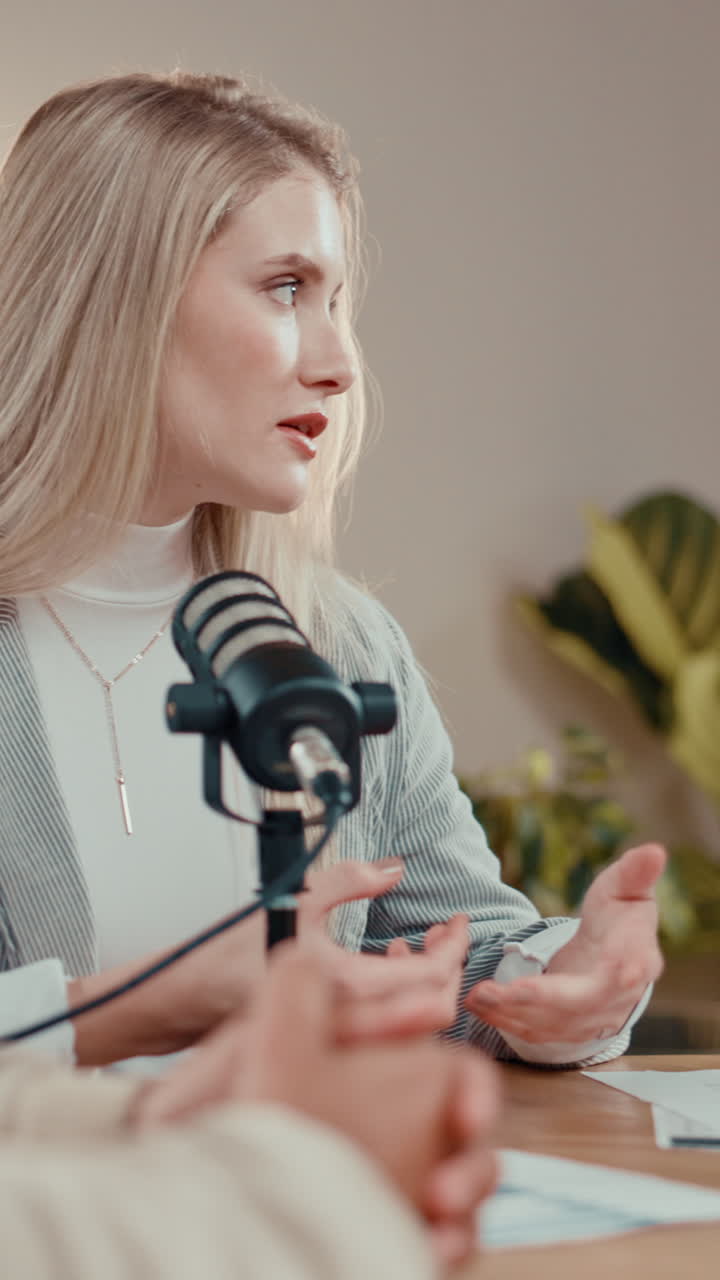 Podcast registrato da una donna