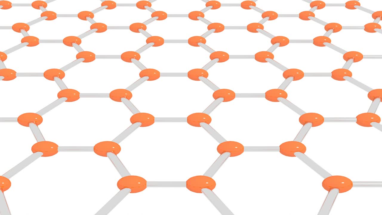 Metal hexagonal grating Molecular structure able to loop seamless 4k