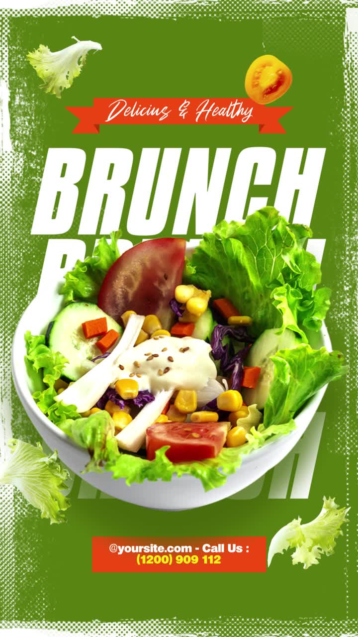 Lækker og sund brunchsalat reklame