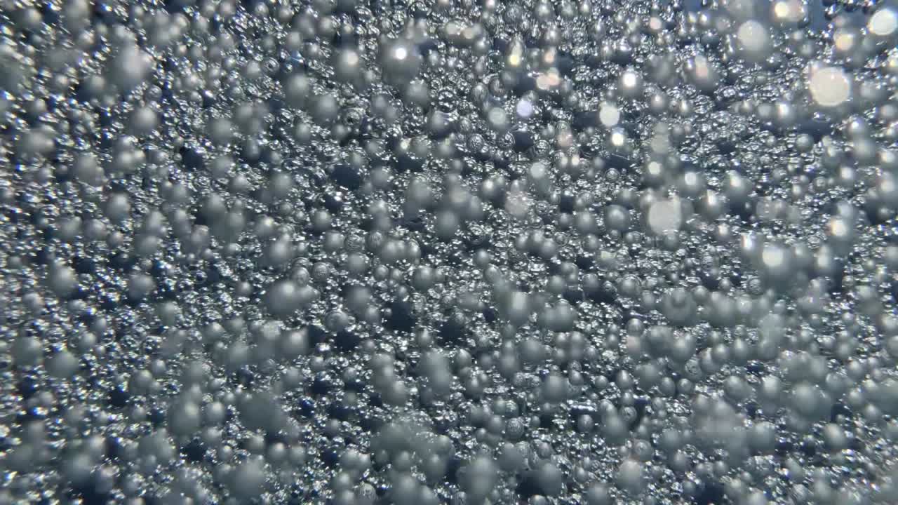 4k 60fps 빠른 거품 회전 수중 그래픽 자원