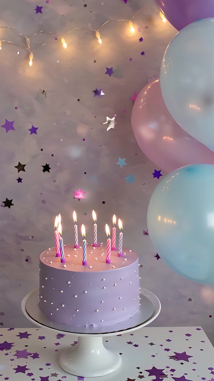 Fondo de cumpleaños con globos 4K