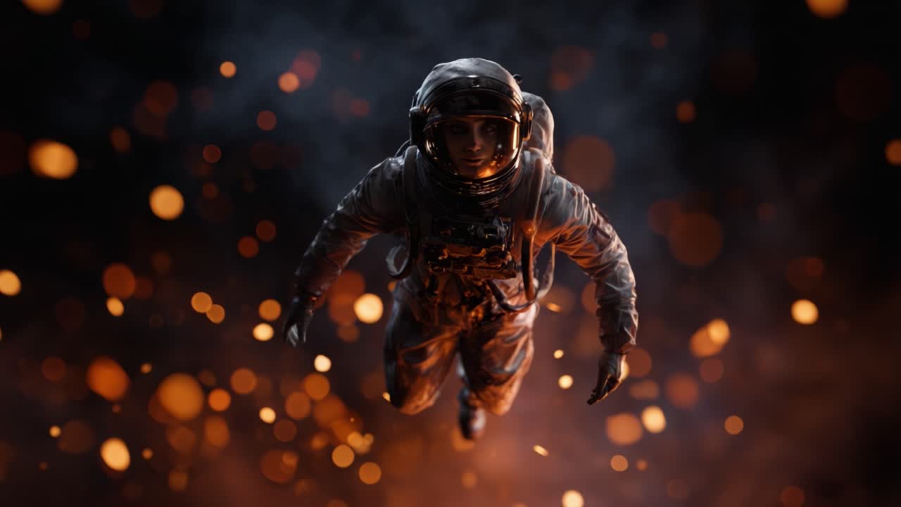Cesta astronauta mystickou říší světla a tmy, zkoumající průsečík lidského ducha a kosmického dobrodružství.