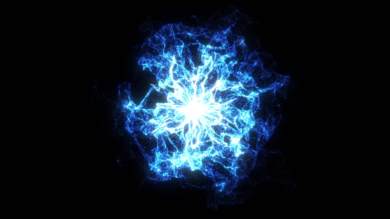 Abstract Glowing Blue Energy Sphere