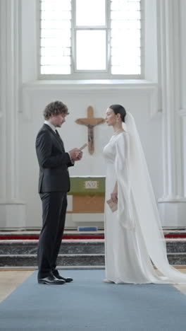 wedding ceremony in a church