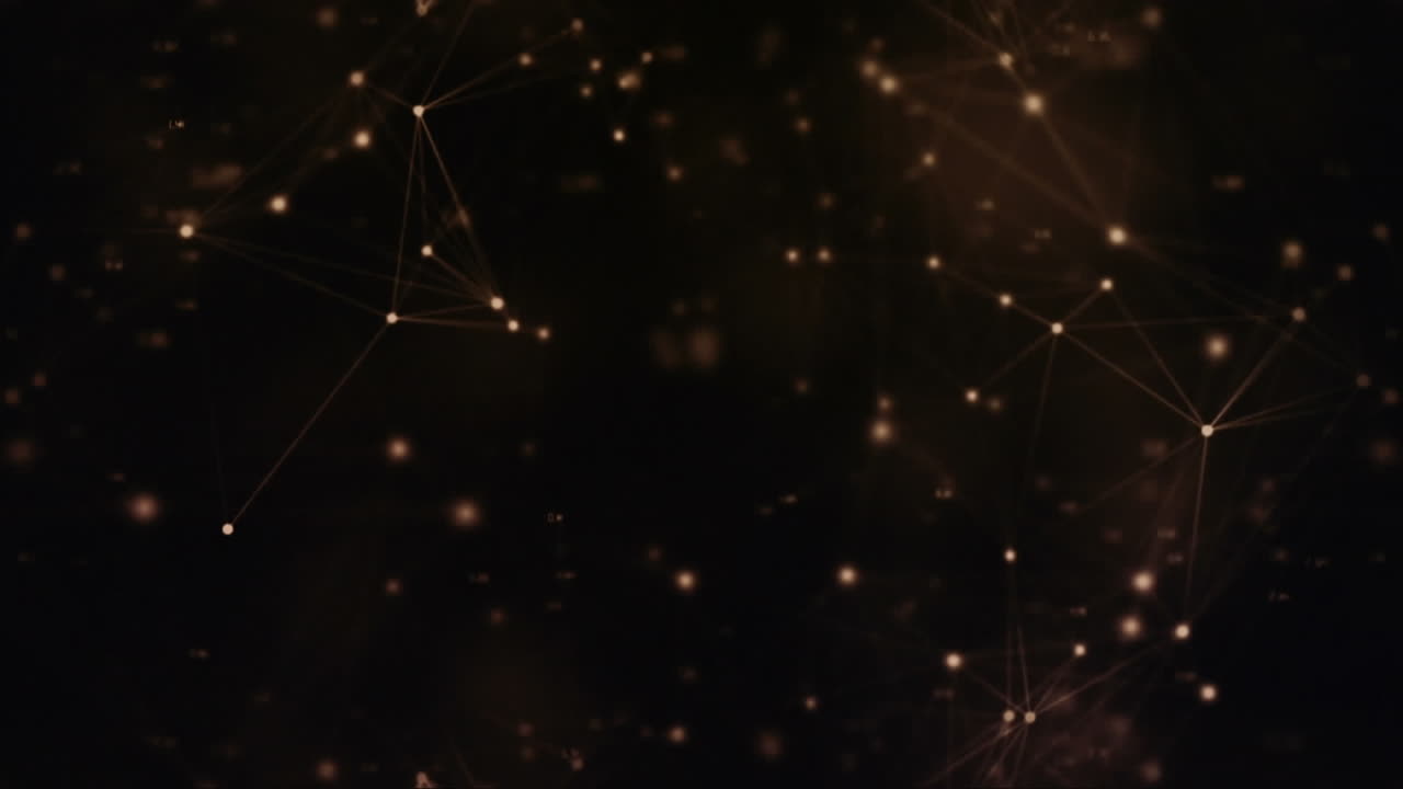 animación de puntos conectados con líneas que se mueven sobre fondo negro