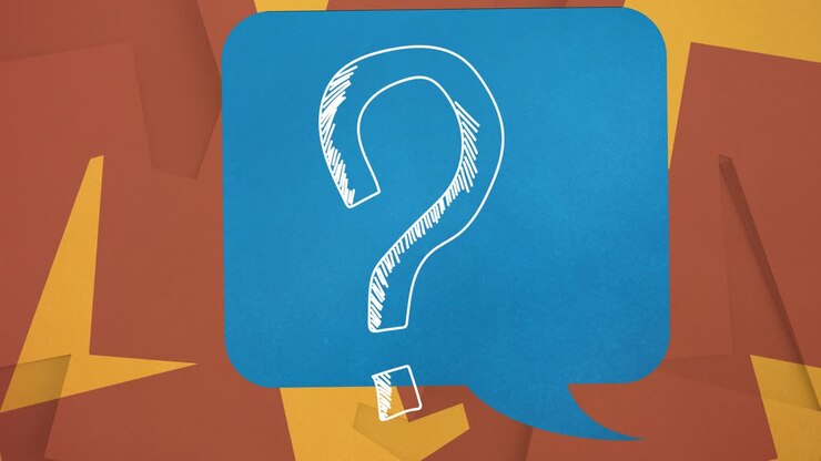 animación del signo de interrogación en la burbuja de discurso cómico