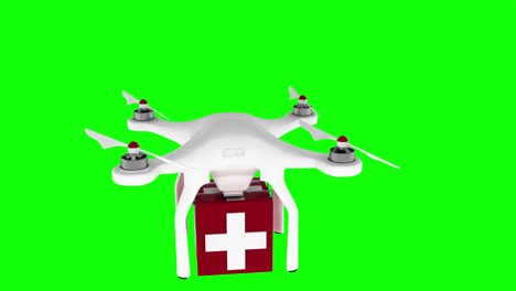 Digitally-generated-image-of-drone-carrying-first-aid-box