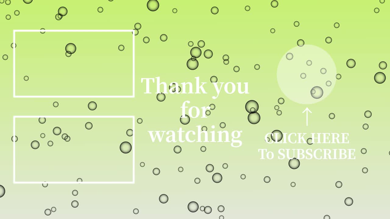 버블 시 엔드 카드 엔딩 스크린 모션 그래픽