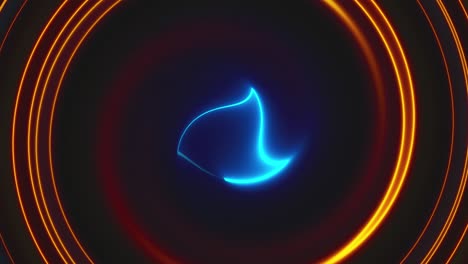 circular glow. neon circle. computer generated abstract twist background. 3d rendering circular merger of neon color rays