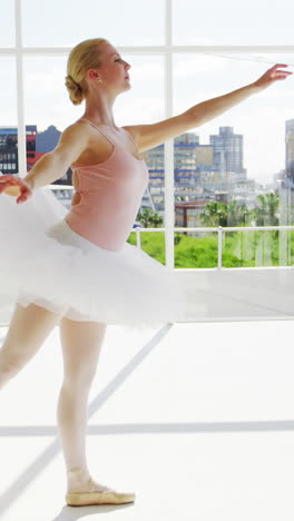 bailarina practicando el baile de ballet