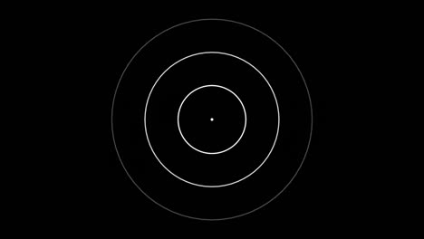 gráficos de movimiento de ondas circulares con fondo nocturno