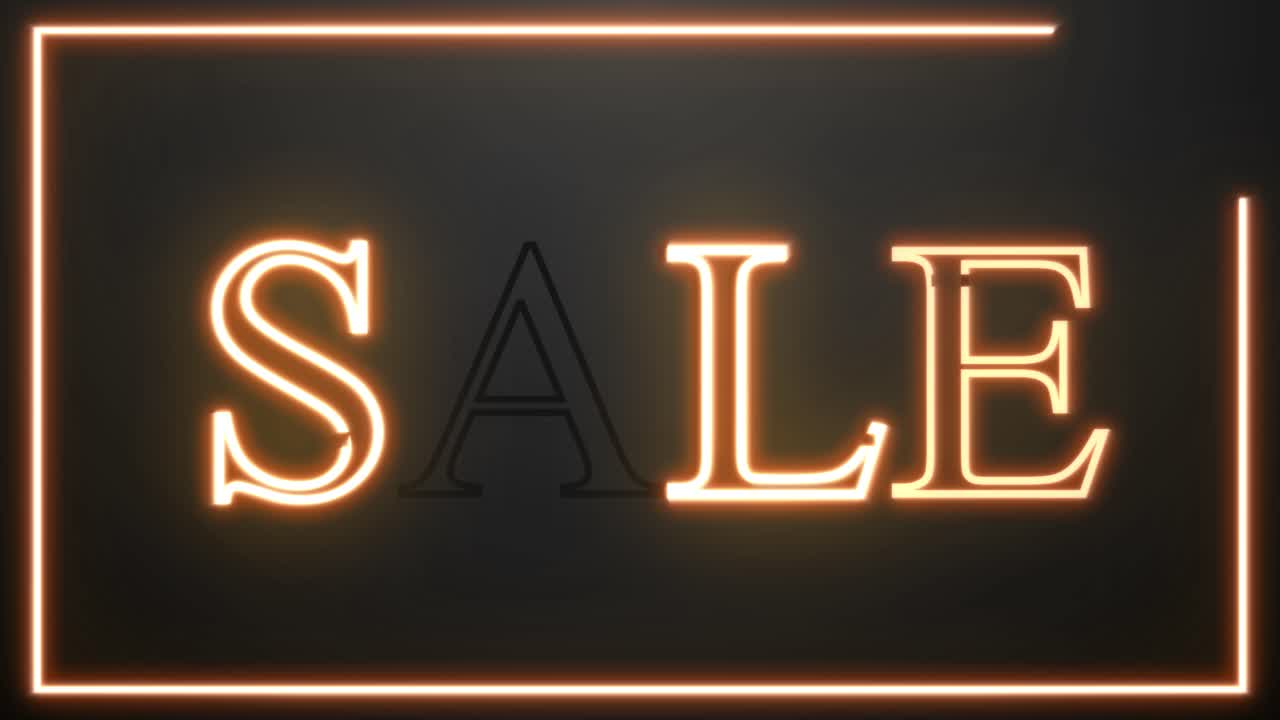 efectos gráficos de movimiento de letrero de neón de cerveza con fondo negro