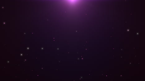 Star-flash-and-fly-purple-small-particles-on-shiny-background