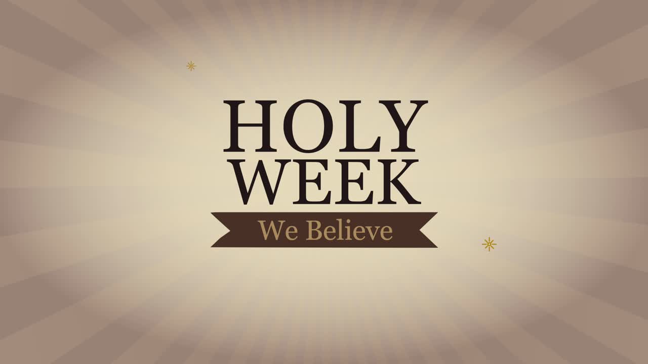 holy week lettering animation with ribbon