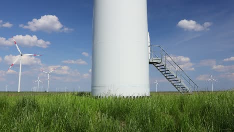 foothill with door of windmill, wind generators, turbines