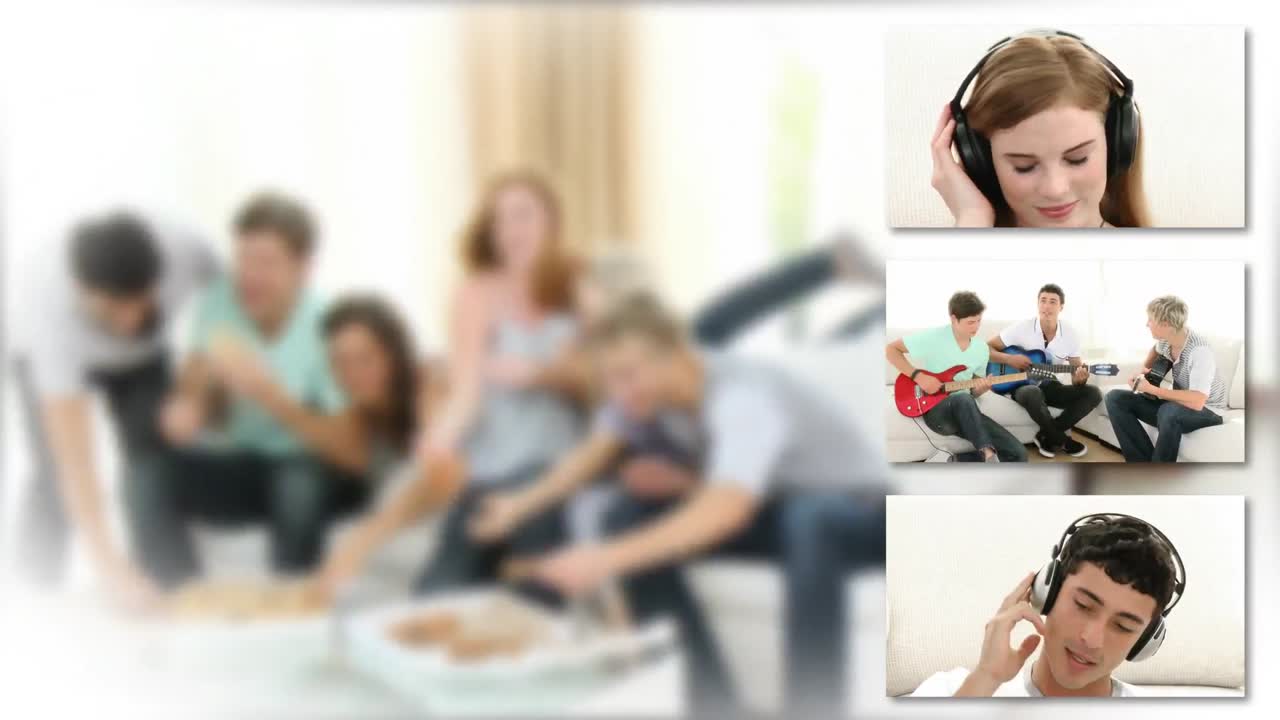 retrato de jóvenes alegres divirtiéndose