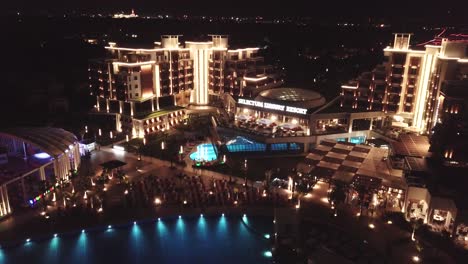 luxury resort at night