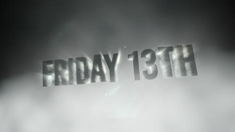 friday 13th with dark clouds in night