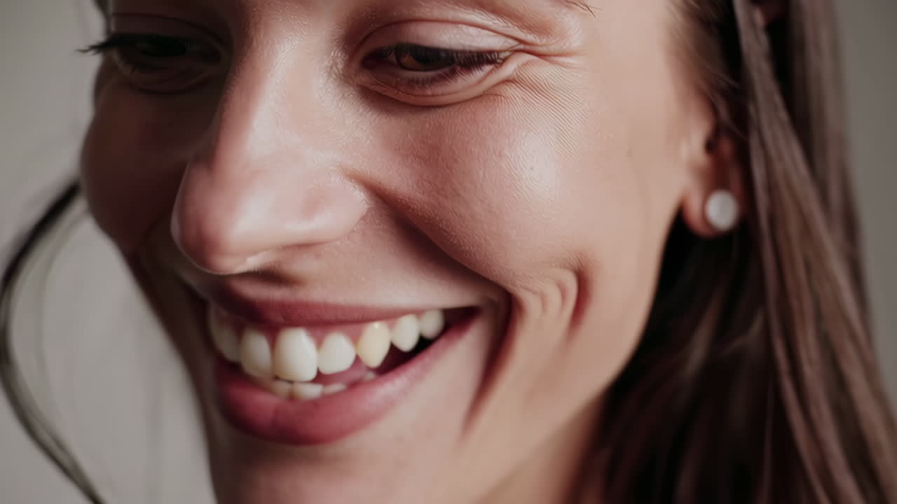 primer plano de una mujer sonriendo