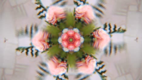 caleidoscopio giratorio brillante, patrón abstracto floral, psicodélicos, video para la meditación