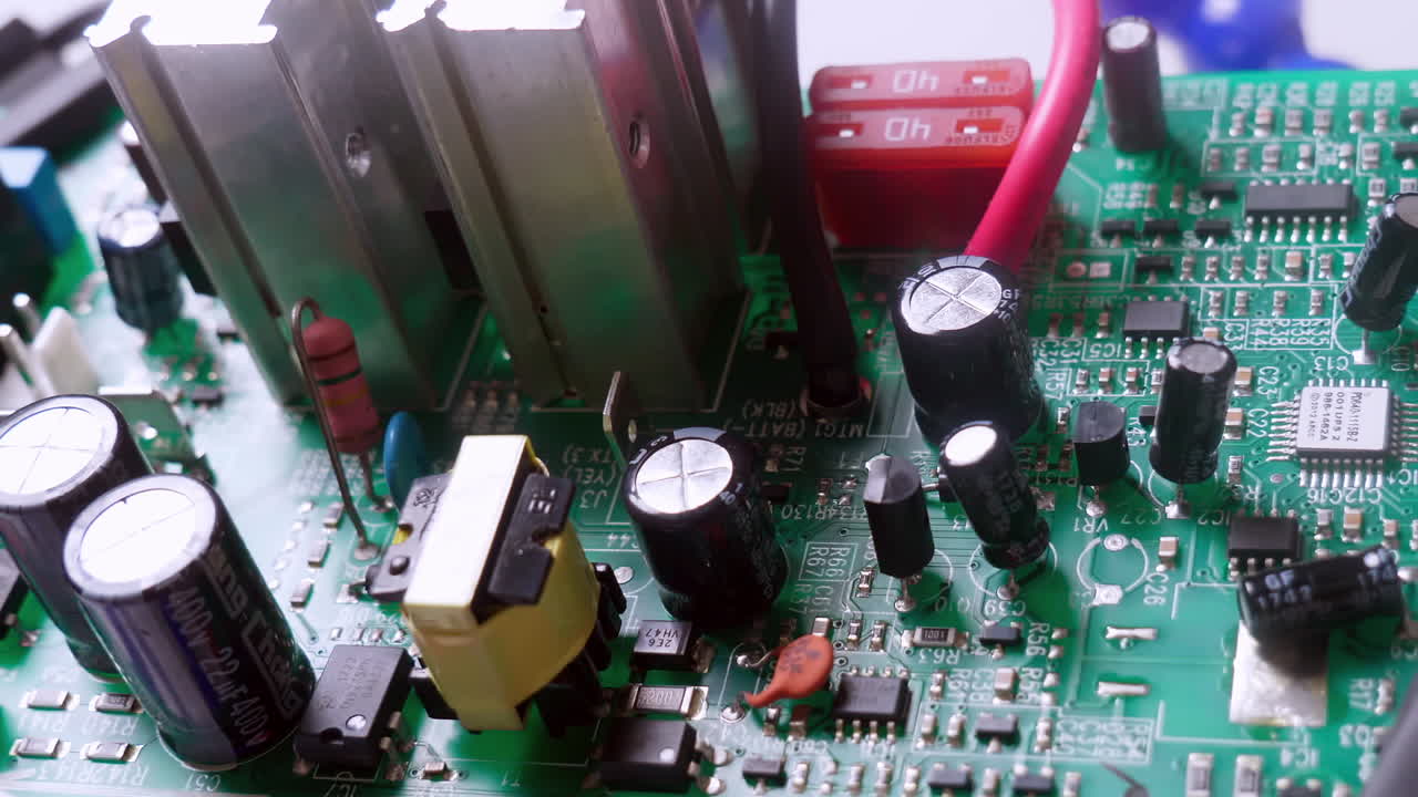 увеличение крупного плана полностью собранной панели платной схемы