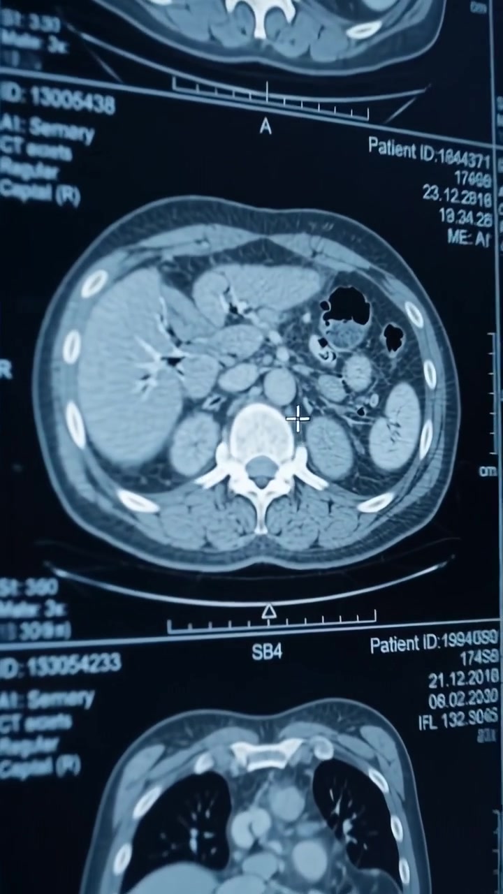 Medical CT Scan Images of Human Abdomen