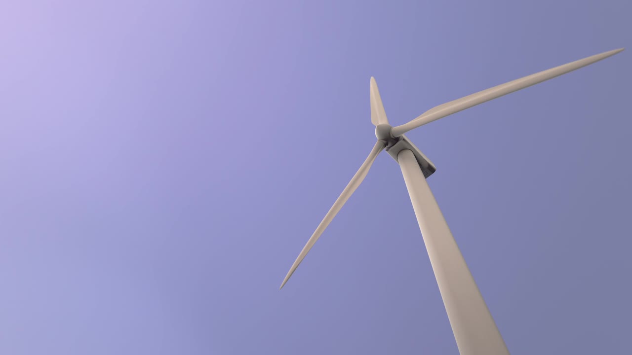 밝은 하늘과 풍차