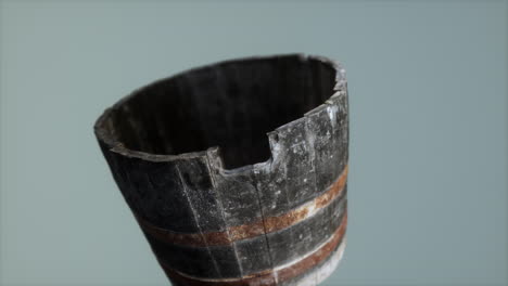 Old-used-rusted-wooden-bucket