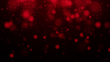 dynamic red particles moving in dark space