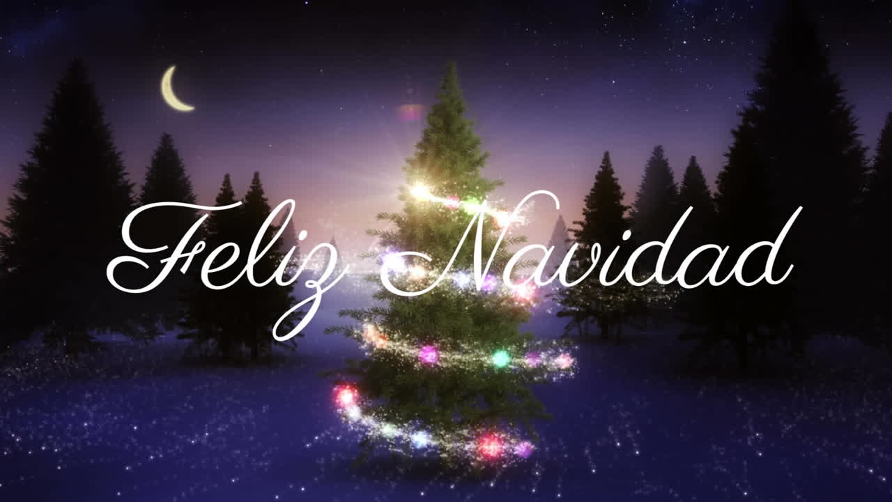 animación de felix navidad felicitaciones de navidad sobre el árbol de navidad