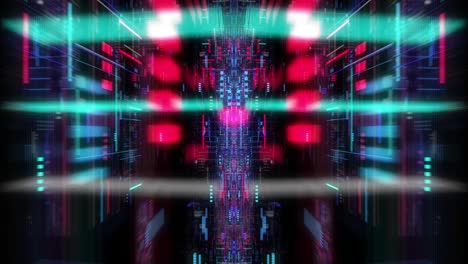 unidad de procesamiento central futurista voladora. renderizado en 3d
