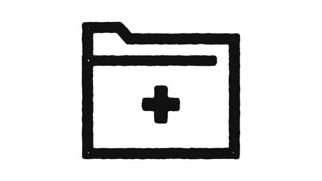 medical records icon animation footage & alpha channel