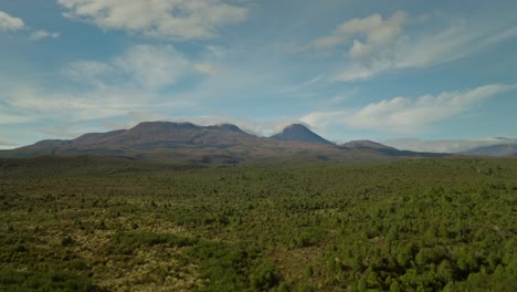 vastas colinas verdes en el parque nacional de tongariro en nueva zelanda en un día soleado