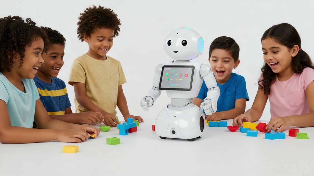 Engaging Children with Educational Robot: A Fun Learning Experience through Interactive Play with Colorful Blocks and Technology