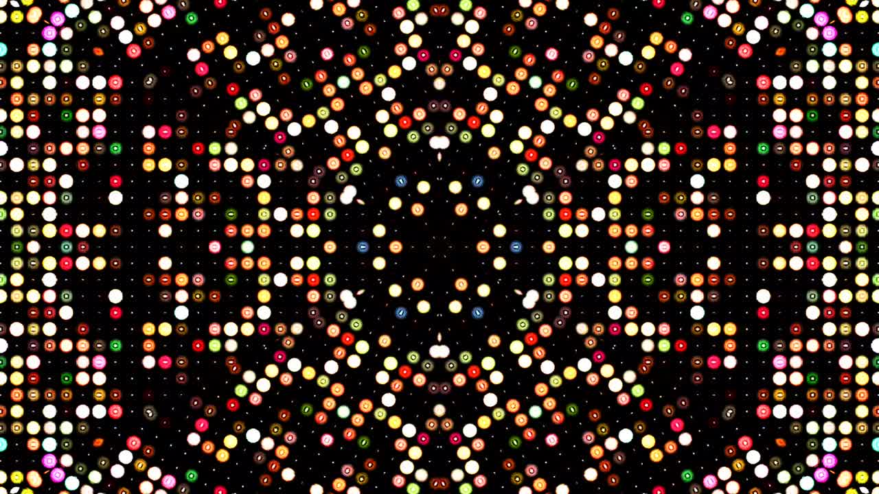 hermoso caleidoscopio abstracto que brilla, una luz radiante que regula los movimientos sutiles