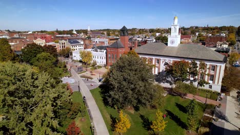 aerial downtown burlington vermont in 4k