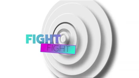 animation of fight text on white background