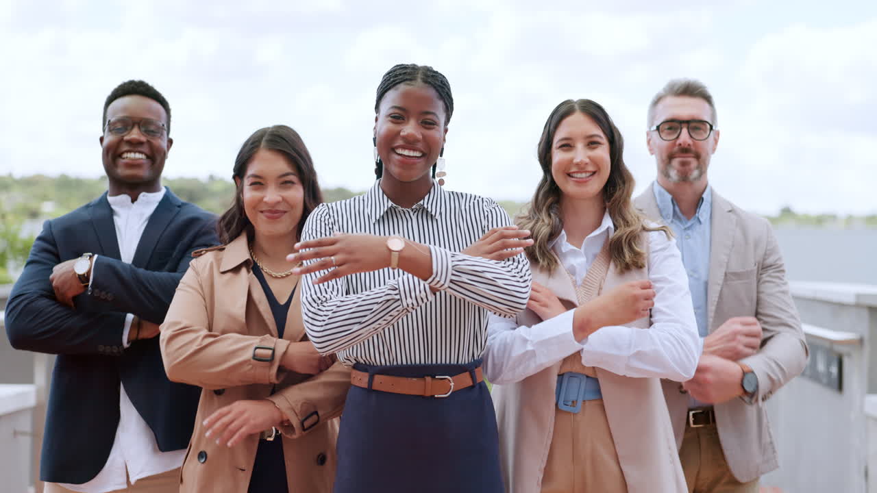 corporativa, colaboración y cara de equipo