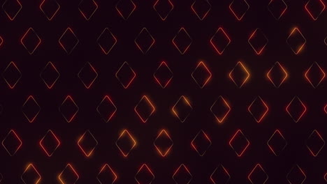 patrón dinámico de diamante rojo y amarillo sobre fondo negro